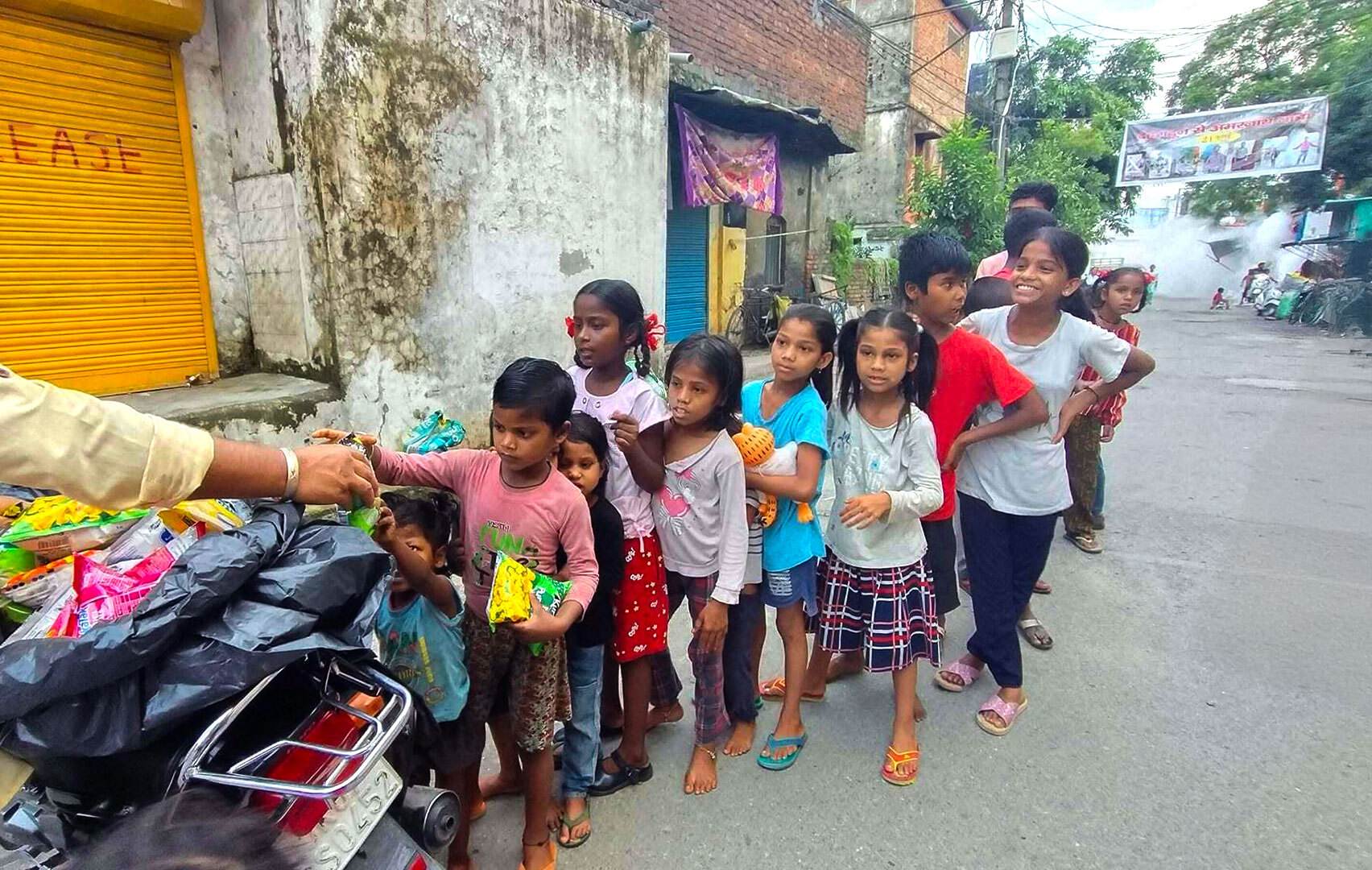 Our team working in the field